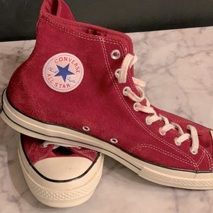 Converse All Star Chuck Taylor red suede sneakers